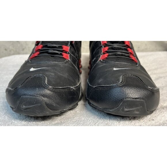 RARE NIKE SHOX NZ EU 501524-027 BLACK SILVER GYM RED MENS SIZE 14 SHOES SNEAKERS - Picture 6 of 8